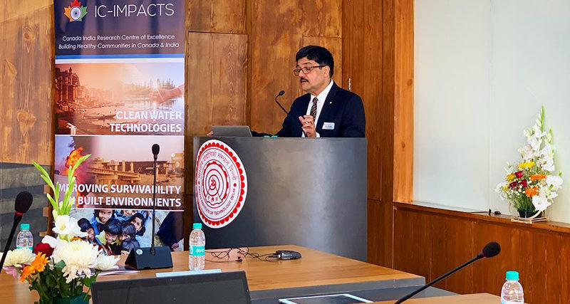 India-Canada Science & Technology Innovation Summit - Nemy Banthia at Podium